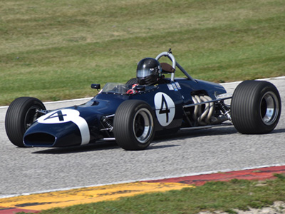 Steve Grundahl in his Brabham BT29 at Road America in September 2022. Copyright Austin Boynton 2022. Used with permission.